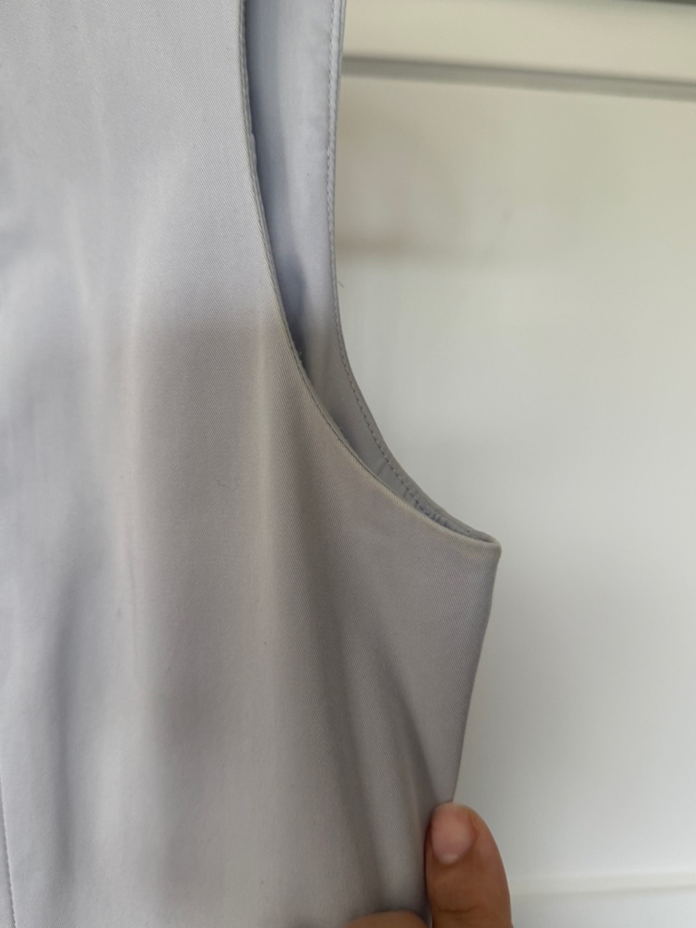Theory Light Gray Sleeveless Mini Sheath Dress - Picture 4 of 5